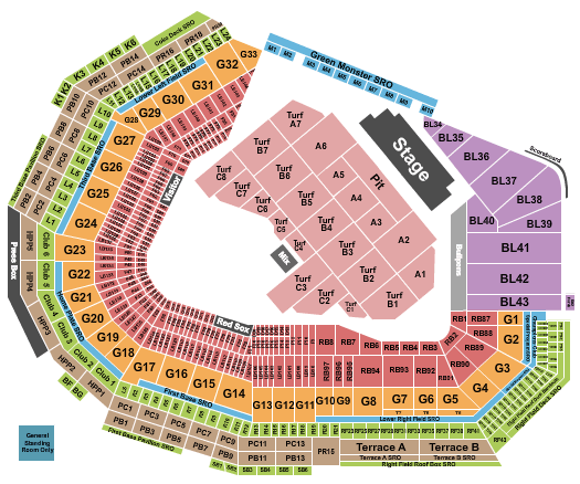 Fenway Park Hozier Seating Chart